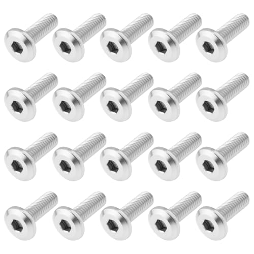 Smgda 六角ボルト 20個入り M6 x 18mm 304ステンレス鋼 高耐久性 防錆 明るい仕上げ 産業用・DIY・自動車部品の固定・電気設備・家具組み立て用 (M6 x 18)